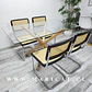 Mesa Rectangular vidrio Madrid Warwick + Silla Breuer Madera Rattan silver - Miniatura 2