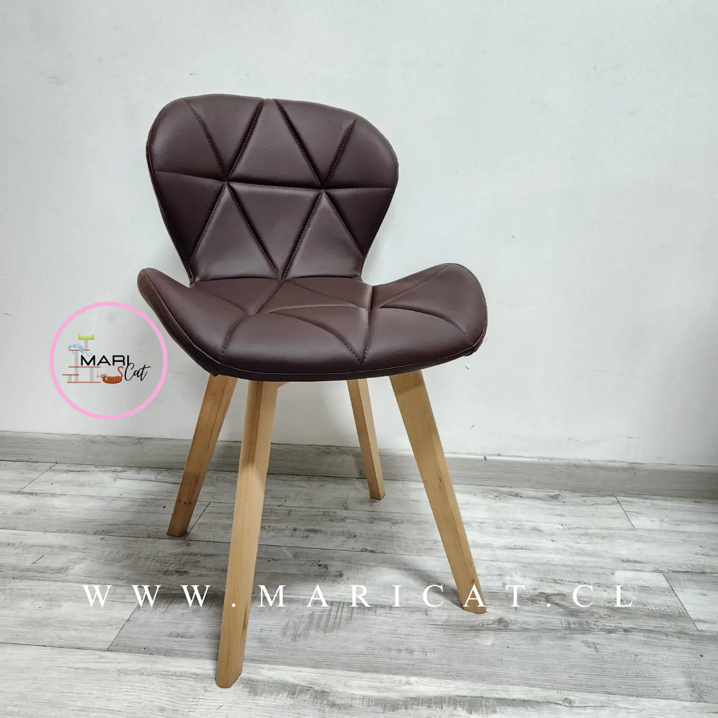 Silla Mariposa Tulip Eco Cuero Gris 5