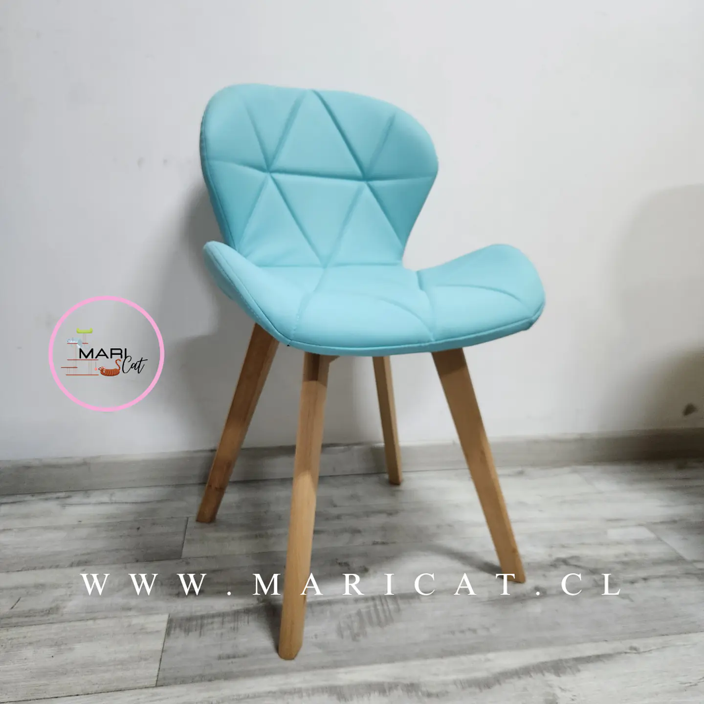 Silla Mariposa Tulip Eco Cuero Gris 3