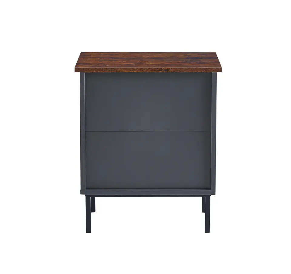 Velador Rustic Metal 2 Cajones 3