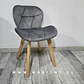 Silla Mariposa de Velvet con Base de Madera de Haya  - Miniatura 3
