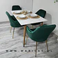 Comedor Rectangular Mármol 4 Sillas Eames – Mesa 100cm - Miniatura 3