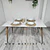Mesa Rectangular Marmol cuarzo Calacatta de comedor