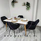 Comedor Rectangular Mármol 4 Sillas Eames – Mesa 100cm - Miniatura 1