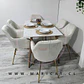 Comedor Rectangular Mármol 4 Sillas Eames – Mesa 100cm - Miniatura 1