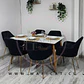 Comedor Rectangular Mármol 4 Sillas Eames – Mesa 100cm - Miniatura 6
