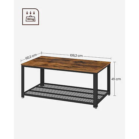 Mesa de Centro Rustic MDF rectangular 