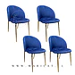 Pack x4 Silla Velvet Gold - Miniatura 5