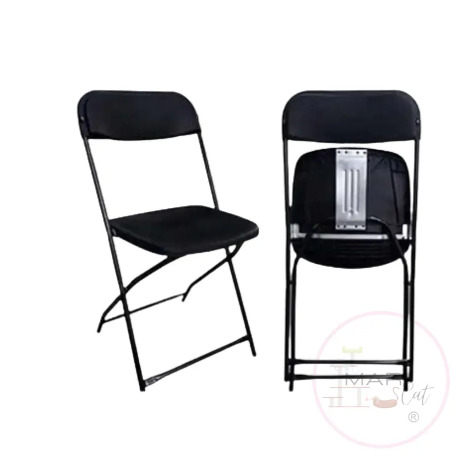 Silla plegable Basic Polipropileno Negro eventos terraza restaurant 2