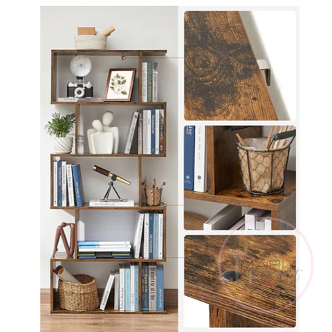 Estante Librero Rustic MDF -Lyving Dormitorio oficina 