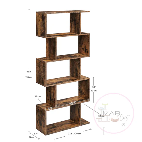 Estante Librero Rustic MDF -Lyving Dormitorio oficina 