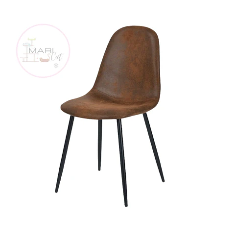 Silla Spoon Eco Cuero Café