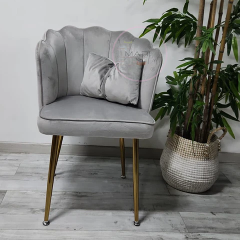 Silla Sitial Velvet Dorado – Living y Recepción