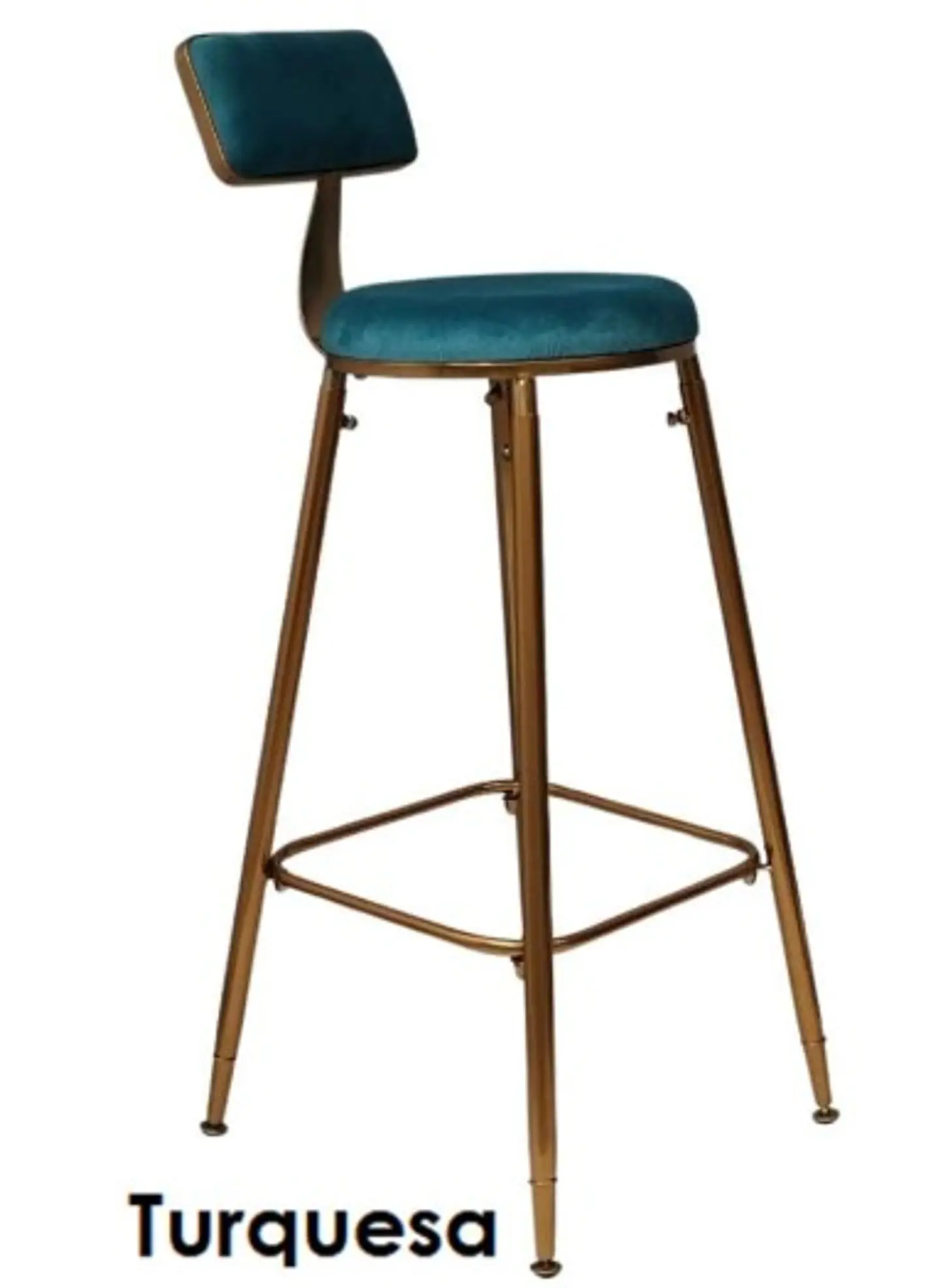 Taburete Bar Chic Velvet Gold- cocina 2