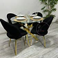 Comedor Redondo Vidrio 4 Sillas Boucle – Mesa 100cm - Miniatura 3