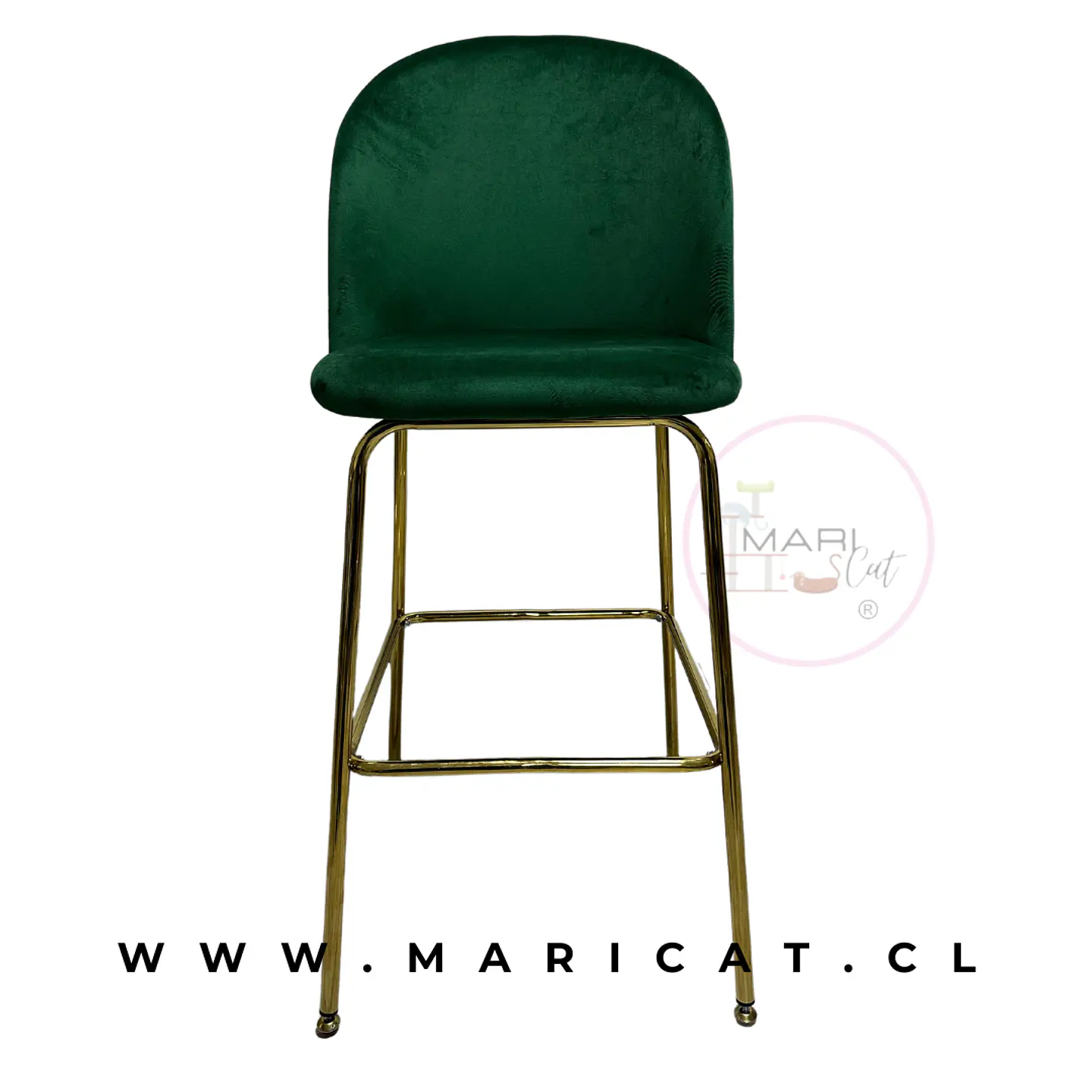Taburete Bar Velvet Luxury Gold Verde- cocina restaurant 3