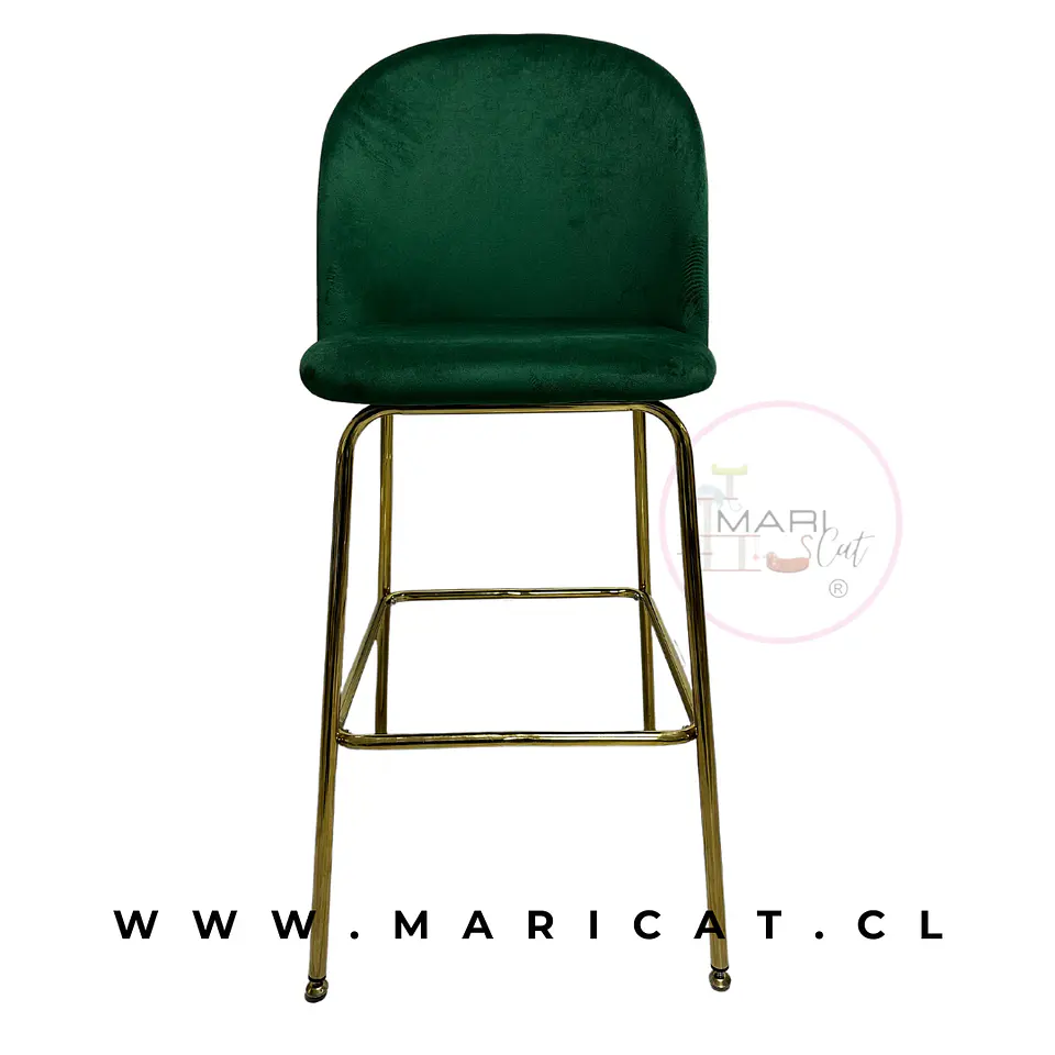 Taburete Bar Velvet Luxury Gold Verde- cocina restaurant 3