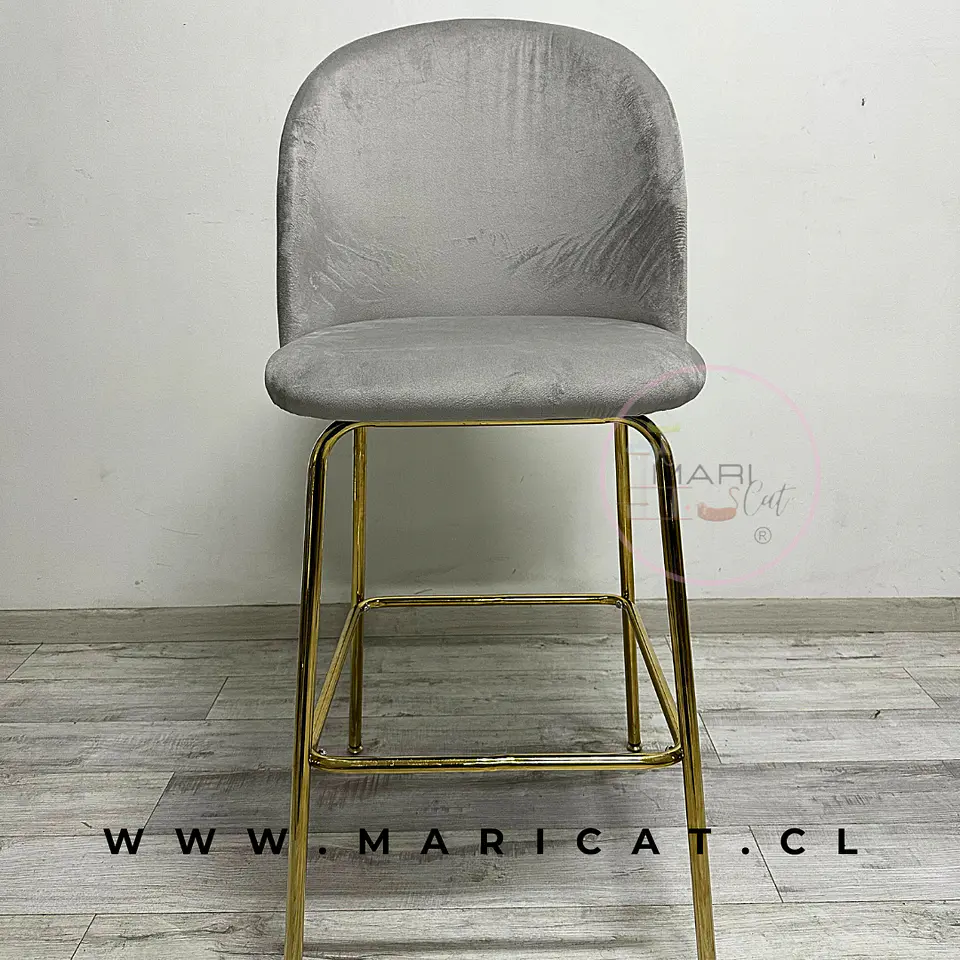 Taburete Bar Velvet Luxury Gold Verde- cocina restaurant 4