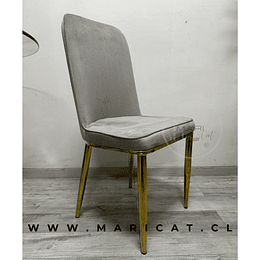 Silla Moderna Velvet Gold