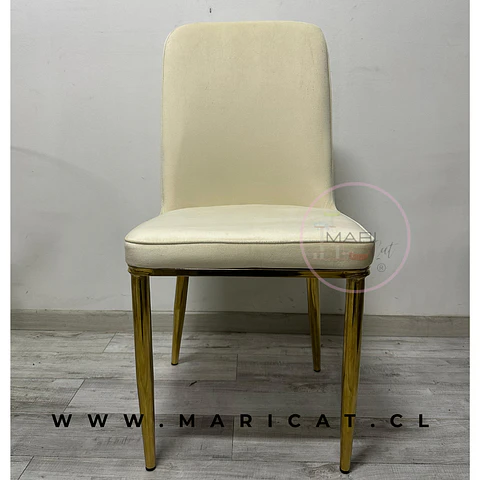 Pack 4 Silla Moderna Velvet Gold Beige- comedor