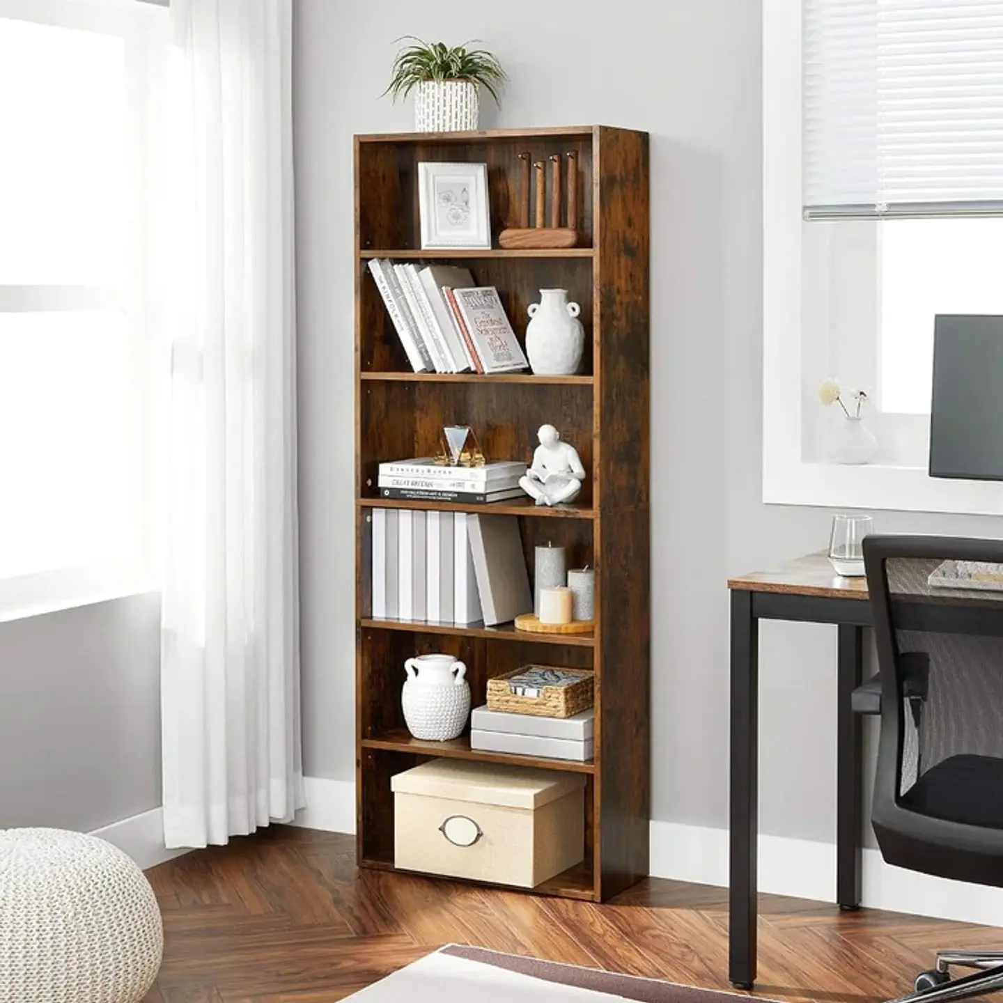 Estante Librero Rustic-Oficina dormitorio  1
