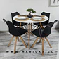 Mesa Eames Redonda Melamina +4 Sillas Tulip Nordic - Comedor  - Miniatura 3