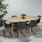 Comedor Redondo Mesa Expandible Wood MDF + 4 Sillas Tulip Nordic - Miniatura 5