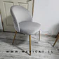 Silla Elegant Velvet Gris – Living y Recepción - Miniatura 2