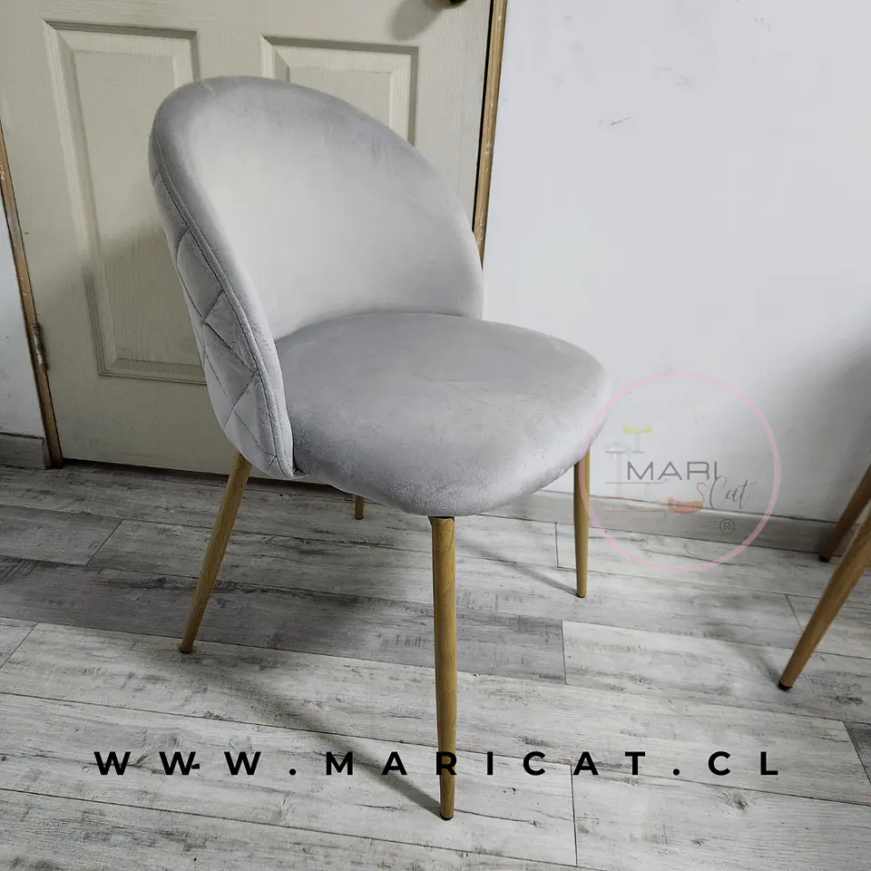 Silla Elegant Velvet Gris – Living y Recepción 2