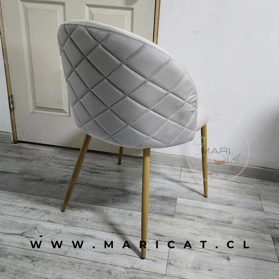 Silla Elegant Velvet Gris – Living y Recepción 3