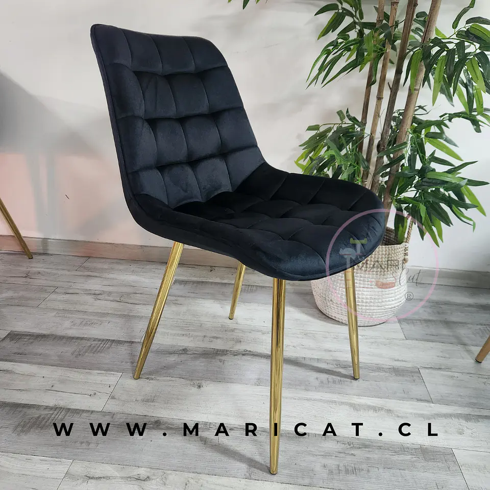 Silla Capitoné Velvet Beige – Living y Recepción 3