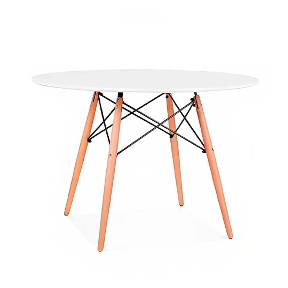 Mesa Eames Melamina + Silla Macron Velvet Wood 5