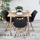 Comedor Mesa eames Cuadrado wood + 4 Sillas Tulip Nordic con cojin - Miniatura 3