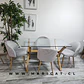 Comedor Rectangular Vidrio 4 Sillas Crossback – Mesa 130x80cm - Miniatura 2