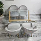 Comedor Rectangular Vidrio 4 Sillas Crossback – Mesa 130x80cm - Miniatura 3