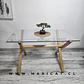 Comedor Rectangular Vidrio 4 Sillas Crossback – Mesa 130x80cm - Miniatura 4