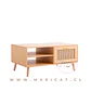 Mesa de Centro Rectangular de Madera Rattan - Miniatura 1