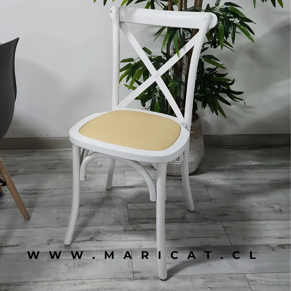 Silla Crossback Madera Rattan 2
