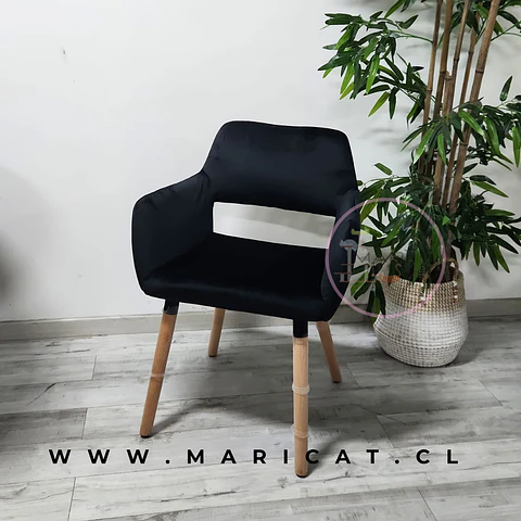 Sitial Boston Velvet Wood-Living recepcion comedor