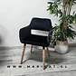 Sitial Boston Velvet Wood-Living recepcion comedor - Miniatura 1