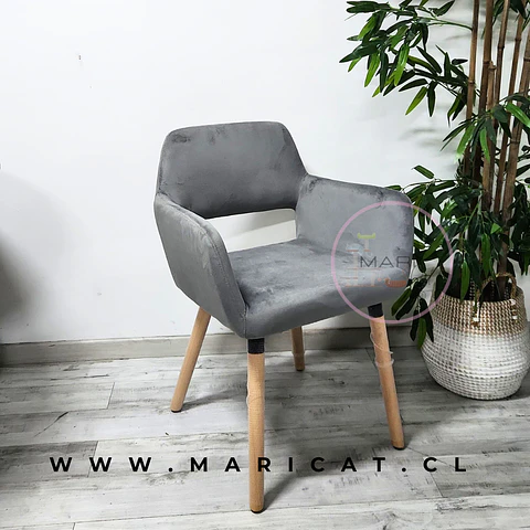 Sitial Boston Velvet Wood-Living recepcion comedor