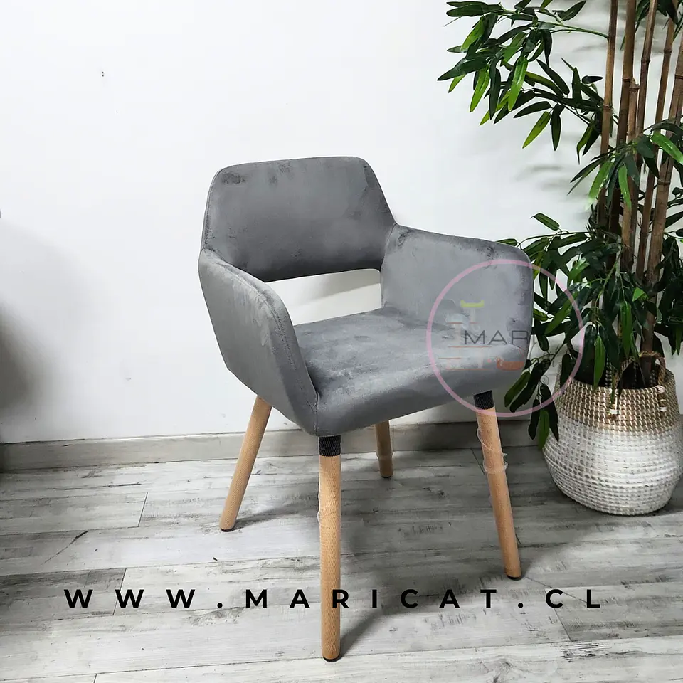 Sitial Boston Velvet Wood-Living recepcion comedor 2