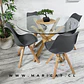 Mesa Valdivia Nordic Redonda Vidrio +4 Sillas Tulip Nordic – Comedor  - Miniatura 3