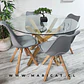 Mesa Valdivia Nordic Redonda Vidrio +4 Sillas Tulip Nordic – Comedor  - Miniatura 4