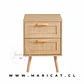 Velador Auxiliar Eames Mesh Ratán MDF Claro Dormitorio Living - Miniatura 4