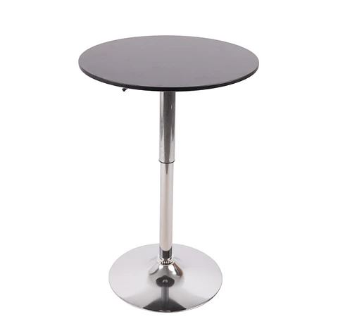 Mesa Alta de Terraza Redonda MDF negro