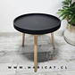 Mesa de Centro Eames Lateral con Cubierta polipropileno y Patas de Madera living terraza recepcion - Miniatura 4