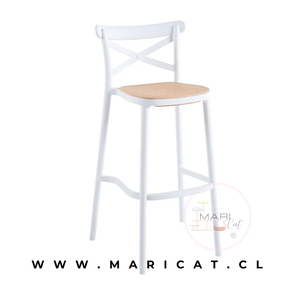 Taburete Bar Alto Danubio Polipropileno Negro 77cm 3