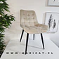 Silla Capitoné Velvet estructura Black–Living y Recepción comedor  - Miniatura 3