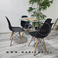 Comedor Redondo Mesa Eames Eiffel Vidrio + 4 Sillas Eames - Miniatura 3